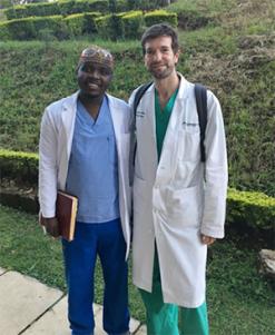 Dr. Jonathan Shaw with a Kenyan doctor