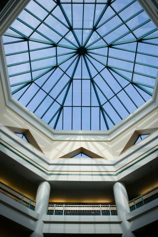 The skylight in the rotunda at DHMC