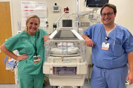 Neonatal-Perinatal fellows Hannah Barrett and Colby Kearl